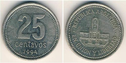 25 Centavo Argentina (1861 - ) Rame/Nichel 