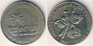 25 Centavo Cuba Rame/Nichel 