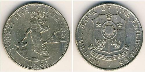 25 Centavo Filippine Tin/Rame/Zinco 