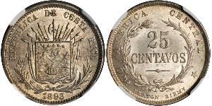 25 Centavo Costa Rica 銀 