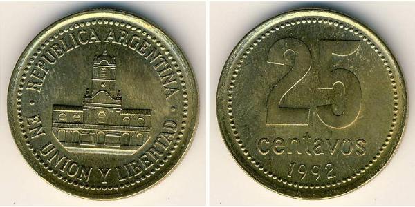 25 Centavo 阿根廷 黃銅 