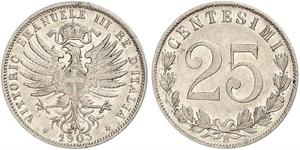 25 Centesimo Kingdom of Italy (1861-1946) Argento Vittorio Emanuele III d