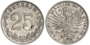 25 Centesimo Kingdom of Italy (1861-1946) Argento Vittorio Emanuele III d