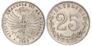 25 Centesimo Kingdom of Italy (1861-1946) Argento Vittorio Emanuele III d