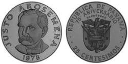 25 Centesimo Panama Cuivre/Nickel 