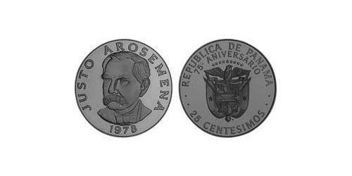 25 Centesimo Panama Cuivre/Nickel 