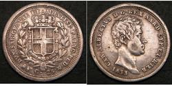 25 Centesimo Italien Silber Karl Albert (Sardinien-Piemont) (1798 - 1849)