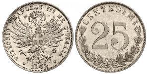 25 Centesimo Kingdom of Italy (1861-1946) Silber Viktor Emanuel III. (Italien) (1869 - 1947)