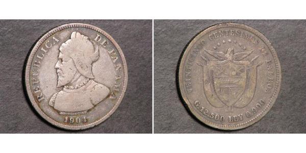 25 Centesimo Panama Silber 