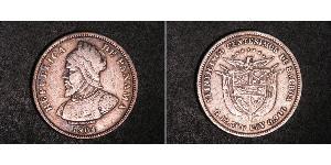 25 Centesimo Republic of Panama Silver 