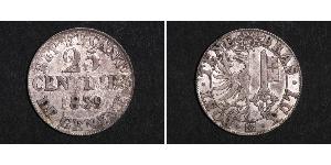 25 Centime Svizzera Argento 