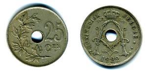 25 Centime Belgium Copper/Nickel 