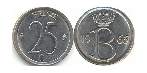 25 Centime Belgium Copper/Nickel 