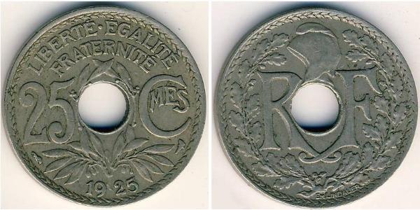 25 Centime French Third Republic (1870-1940)  Copper/Nickel 