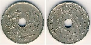 25 Centime Belgique Cuivre/Nickel 