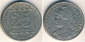 25 Centime Troisième République (1870-1940)  Nickel 