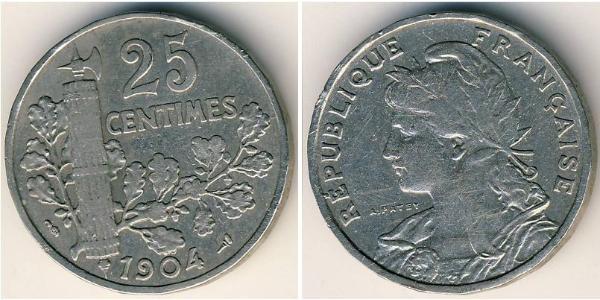 25 Centime  Nickel 