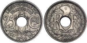 25 Centime Tercera República Francesa (1870-1940)  Níquel/Cobre 