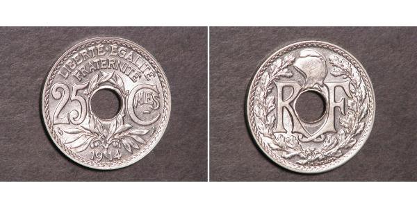 25 Centime Tercera República Francesa (1870-1940)  Níquel/Cobre 