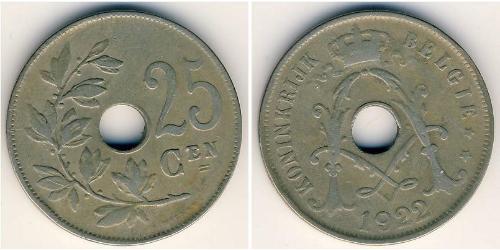 25 Centime Belgio Rame/Nichel 