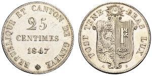 25 Centime Switzerland Silver 