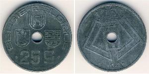 25 Centime Belgium Zinc 