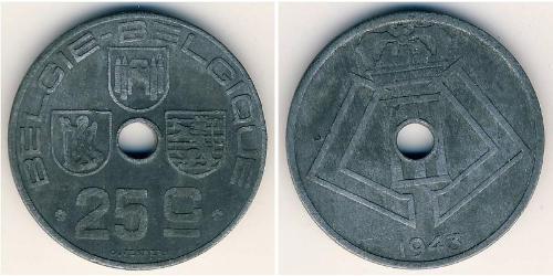 25 Centime 比利时 Zinc 