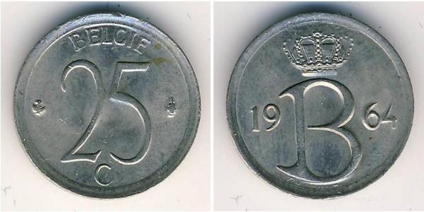 25 Centime 比利时 銅/镍 