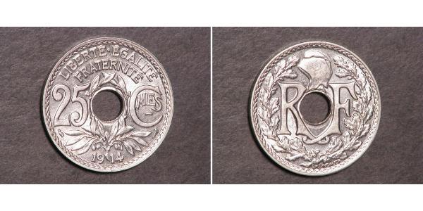 25 Centime 法兰西第三共和国 (1870 - 1940) 銅/镍 