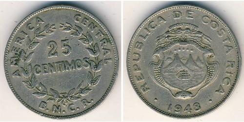 25 Centimo Costa Rica Cuivre/Nickel 