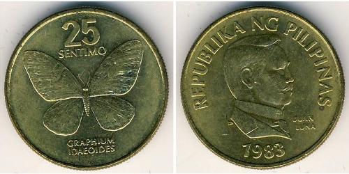 25 Centimo Philippines Laiton 