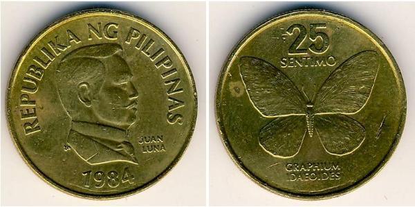 25 Centimo Filipinas Latón 