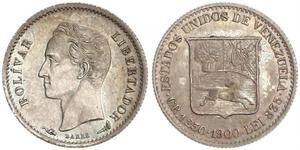 25 Centimo Venezuela Nichel Simon Bolivar (1783 - 1830)