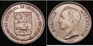 25 Centimo Venezuela Níquel Simon Bolivar (1783 - 1830)