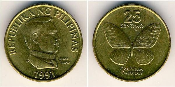 25 Centimo Filippine Ottone 