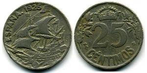 25 Centimo Kingdom of Spain (1874 - 1931) Rame/Nichel Alfonso XIII of Spain (1886 - 1941)