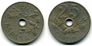 25 Centimo Kingdom of Spain (1874 - 1931) 銅/镍 阿方索十三世 (1886 - 1941)
