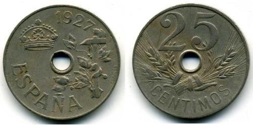25 Centimo Kingdom of Spain (1874 - 1931) 銅/镍 阿方索十三世 (1886 - 1941)