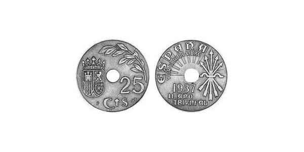 25 Centimo 西班牙第二共和国 (1931 - 1939) 銅/镍 