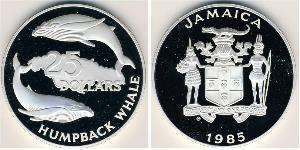 25 Dollar Jamayica (1962 - ) Argent 