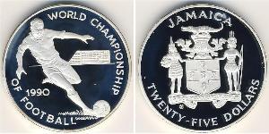 25 Dollar Jamayica (1962 - ) Argent 