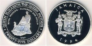 25 Dollar Jamayica (1962 - ) Argent 