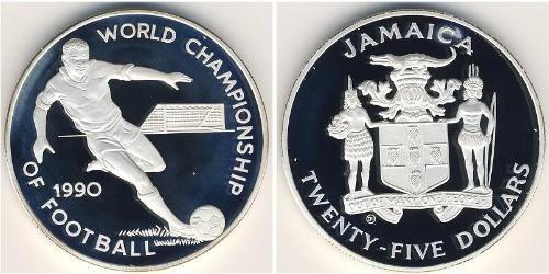 25 Dollar Jamayica (1962 - ) Argent 