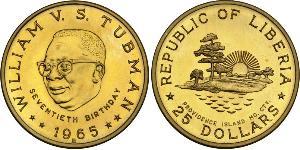 25 Dollar Liberia Gold William S. Tubman