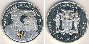 25 Dollar Jamaika (1962 - ) Silber 