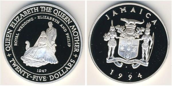 25 Dollar Jamaika (1962 - ) Silber 