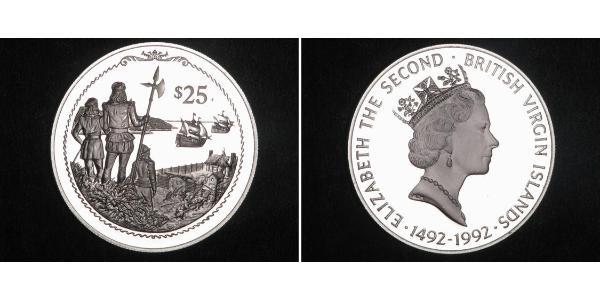 25 Dollar Jungferninseln Silber 
