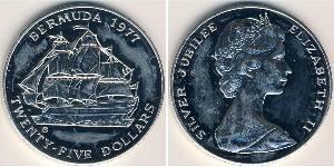 25 Dollar Bermuda Silver Elizabeth II (1926-2022)