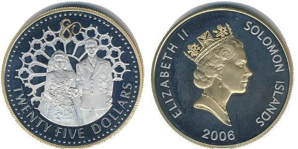 25 Dollar Solomon Islands Silver 