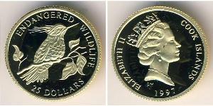 25 Dollar Cook Islands 金 